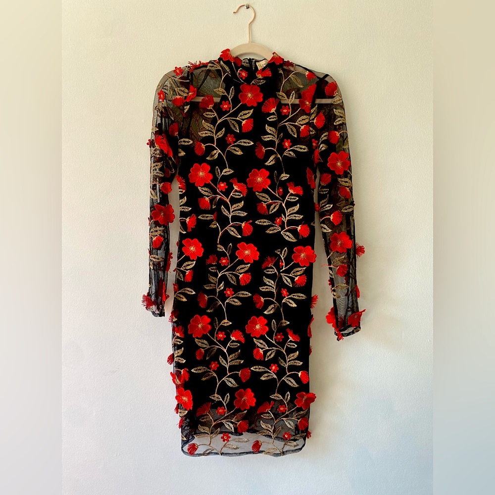 Club L embroidered high neck dress